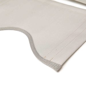 Zonneschermdoek doek vervanging acryldoek knikarmscherm doek met volant zonweringdoek op maat kopen zonnescherm zonwering zonwerend volant decoratie versiering uitstraling klassiek modern ontwerp design afwerking intershades