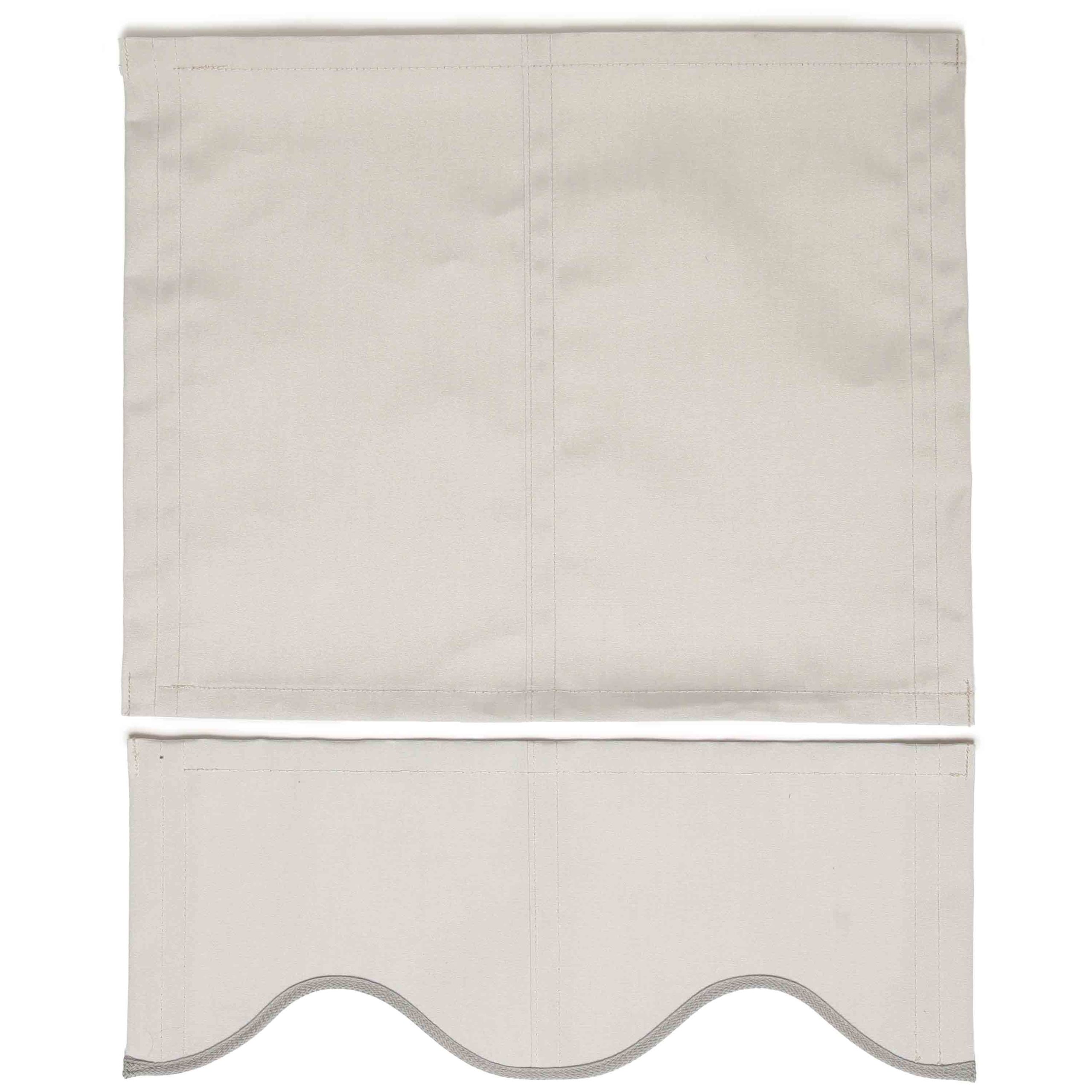 Zonneschermdoek doek vervanging acryldoek knikarmscherm doek met volant zonweringdoek op maat kopen montage monteren service zelf doen doe het zelf klussen markies zonnescherm zonwerend zonwering afwerking decoratie versiering mode